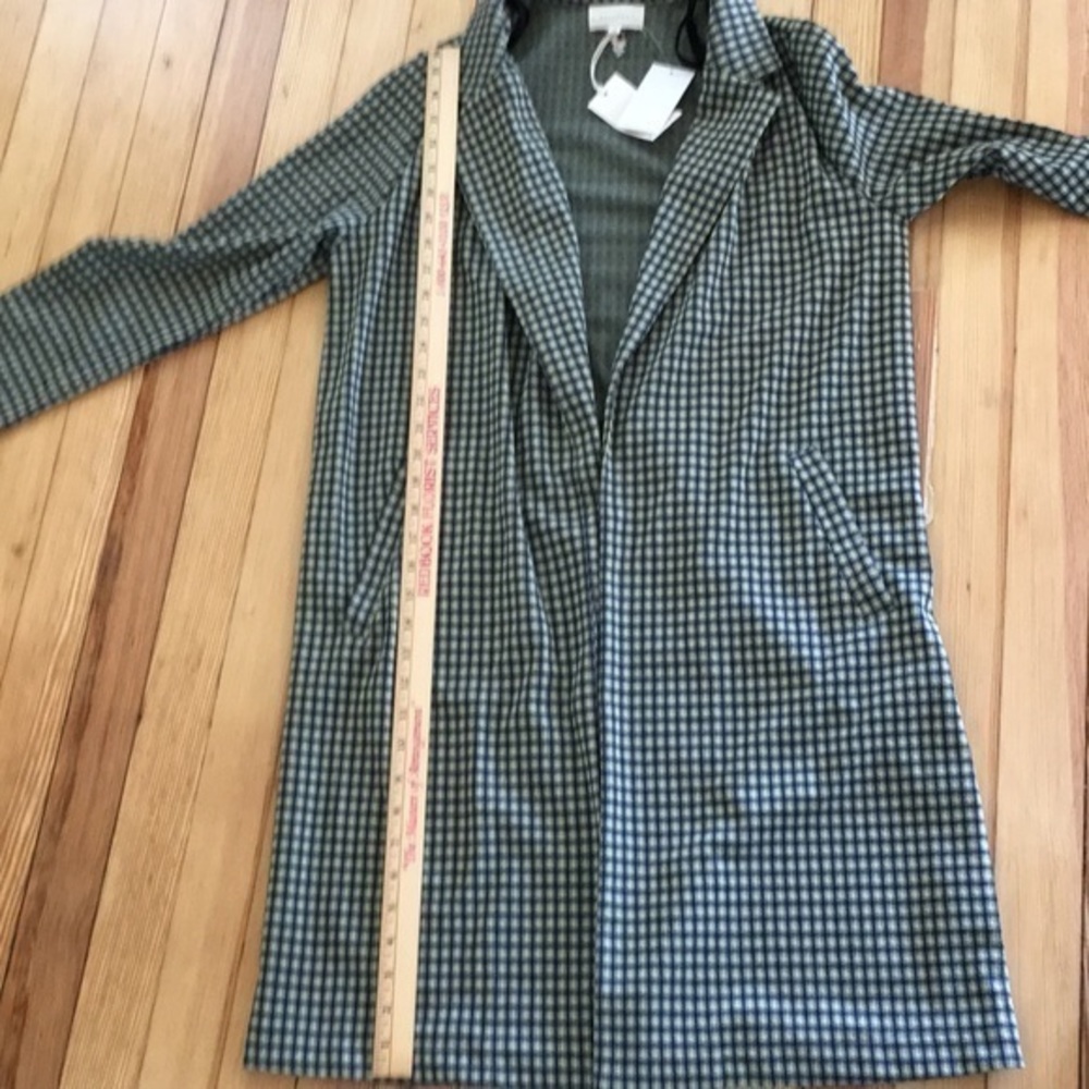 NWOT MELLODAY yellow,black and grey trench coat - Picture 8 of 8